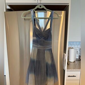 Staring at Stars Blue and Gray Dress